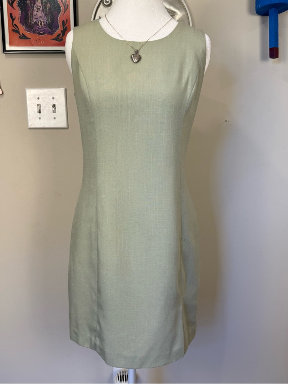 Sag Harbor Light Sage Green Mini Dress